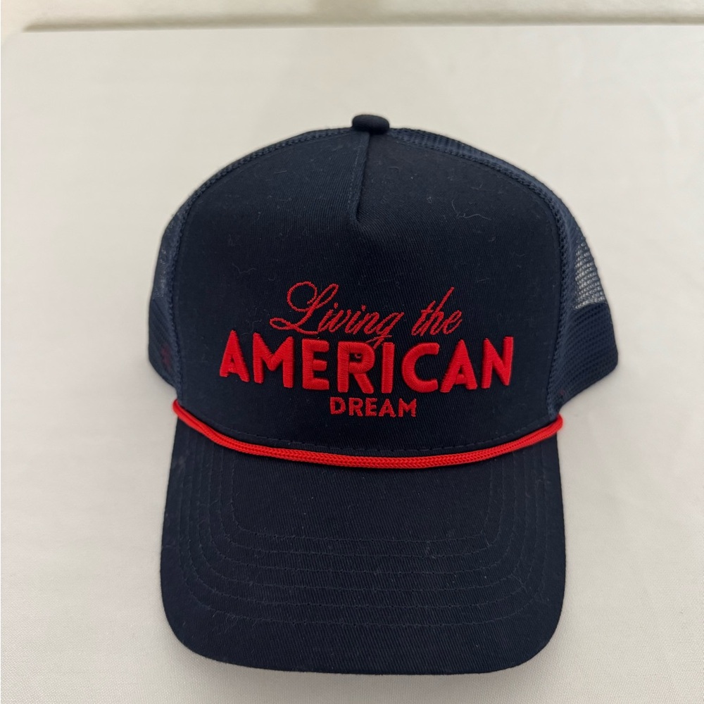 Source Unknown Navy and Red Trucker Hat